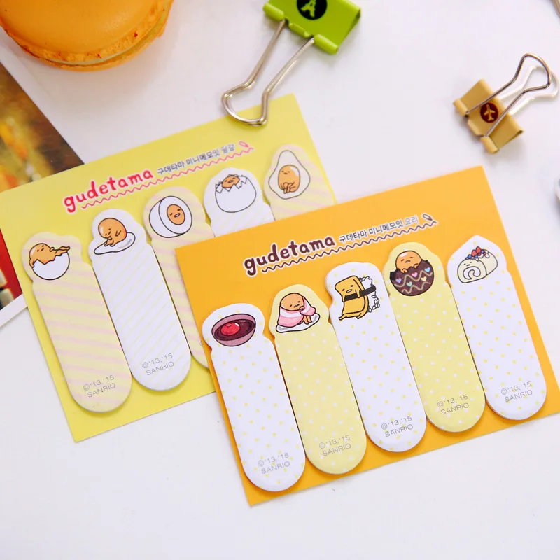1 шт. милый креативный мультфильм Gudetama ленивое яйцо самоклеющиеся блокноты для заметок стикеры почтовые закладки школьные офисные принадлежности
