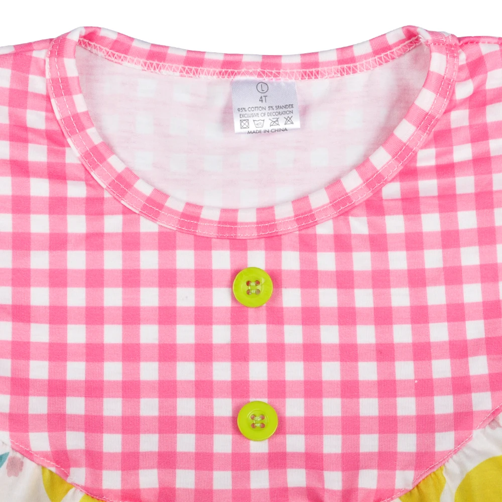 2019 Summer Cotton Dress For Kids Girl Sleeveless Child Lemon Princess Clothes LYQ903-669-HY | Детская одежда и обувь