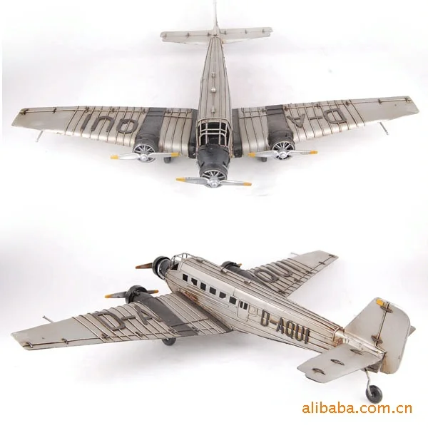 Модель самолета в стиле ретро винтажное украшение для автомобиля военный