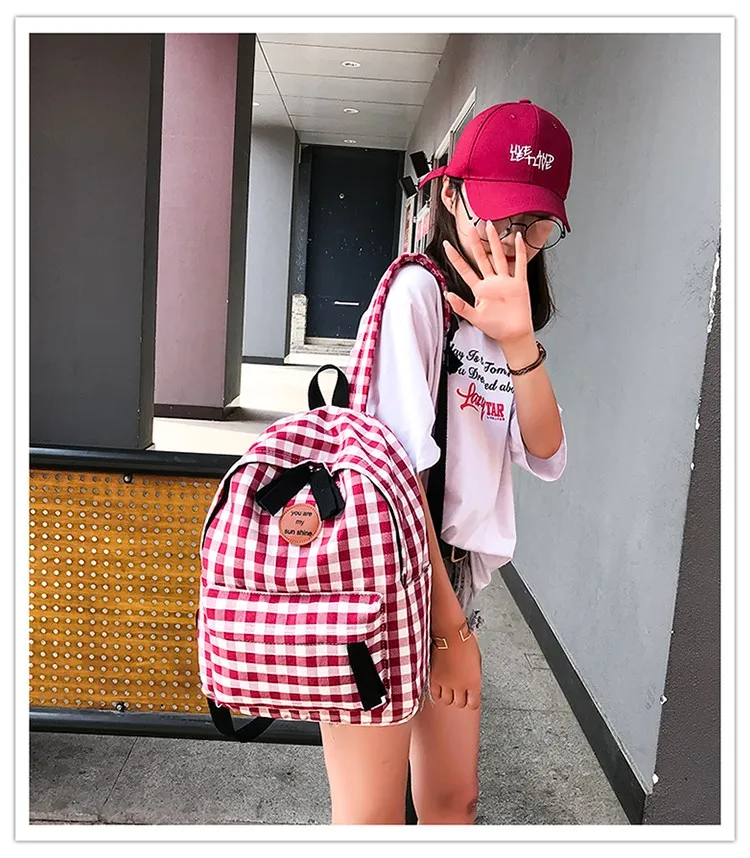 2018 новые модные женские повседневные молния холст рюкзак три цвета для вас на