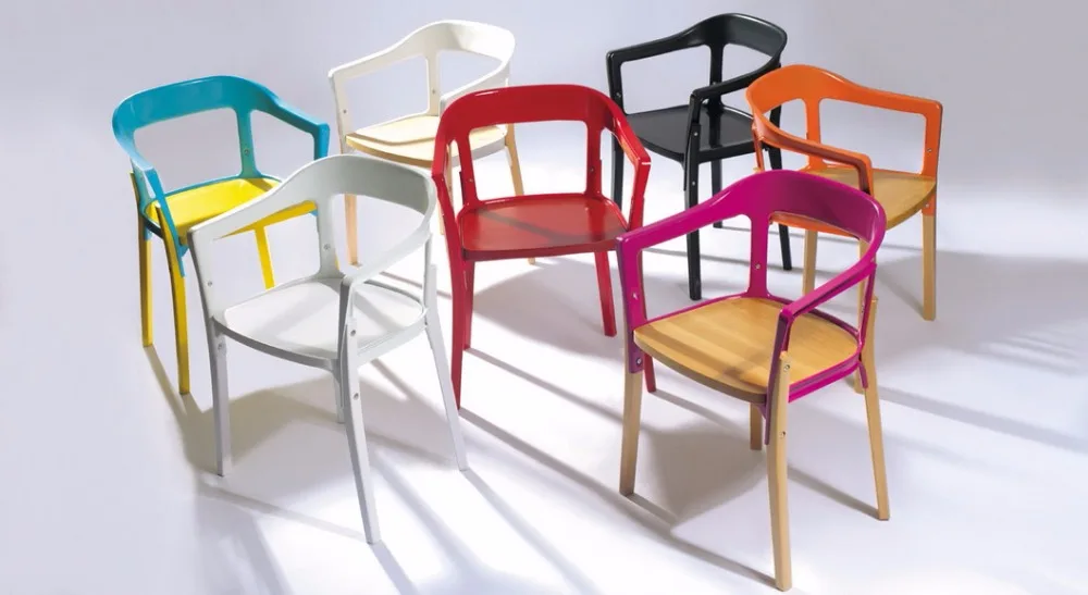 Современный дизайн модный стул из стали и дерева классический современный