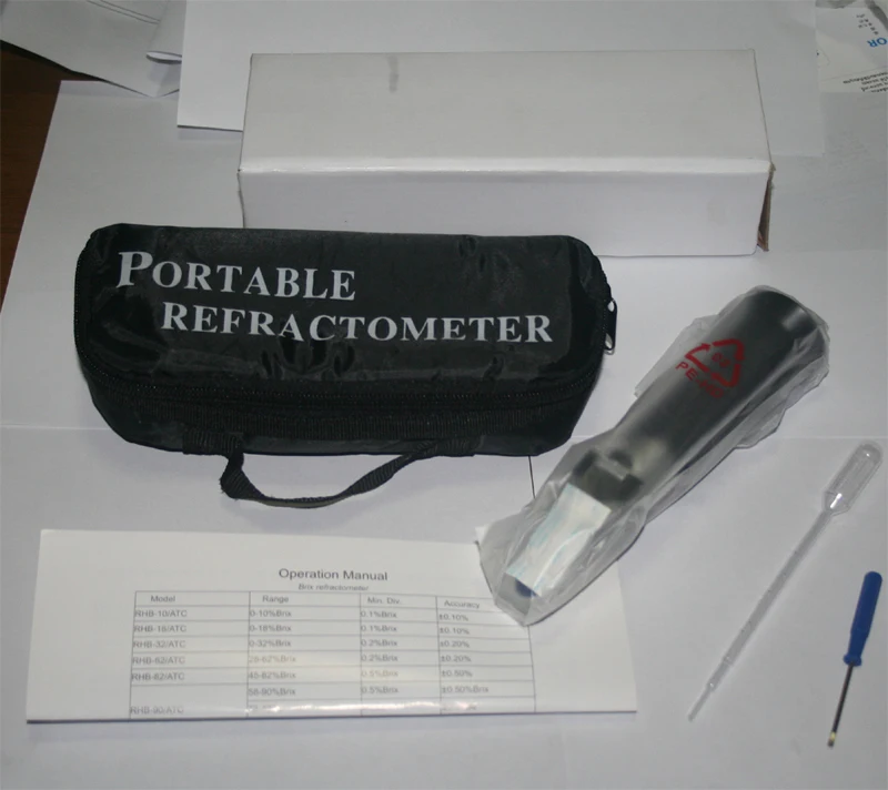 6 шт./лот ручные режущие рефрактометры Brix (0 18% Brix) RHB 18ATC|refractometer brix|shipping cakesshipping a car to