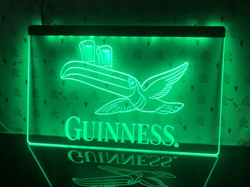 Светодиодный светильник для пива бара паба клуба 012 Guinness Toucan|Таблички и знаки| |