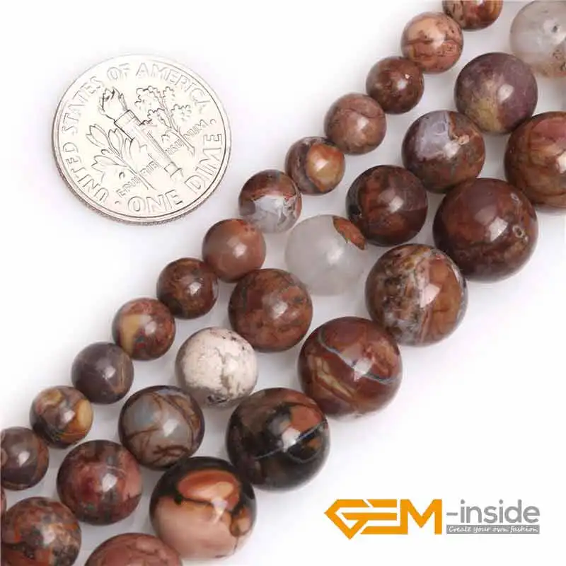 

6mm 8mm 10mm Round Natural Yellow Brown Jaspers Stone Gem Stone Semi Precious Beads Loose Bead For Jewelry Making Wholesale