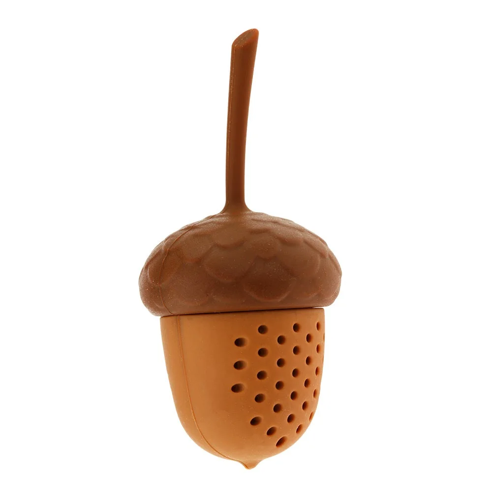 

MOFUNYO Food-Grade Squirrel Acorn shape Silicone Tea Infuser Strainers Filter