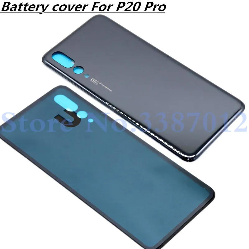 Оригинальный чехол для Huawei P20 Pro задняя крышка батареи стеклянный корпус + клейкая