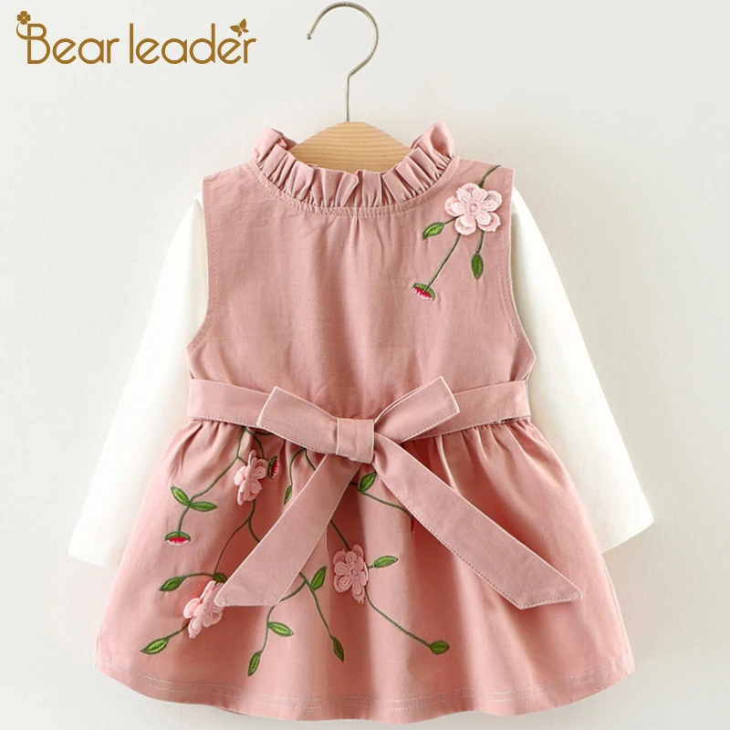 Bear Leader/Одежда для маленьких девочек; платья; коллекция года; платье-пачка зеленого цвета с большой коровой для малышей; одежда для маленьких девочек; платья