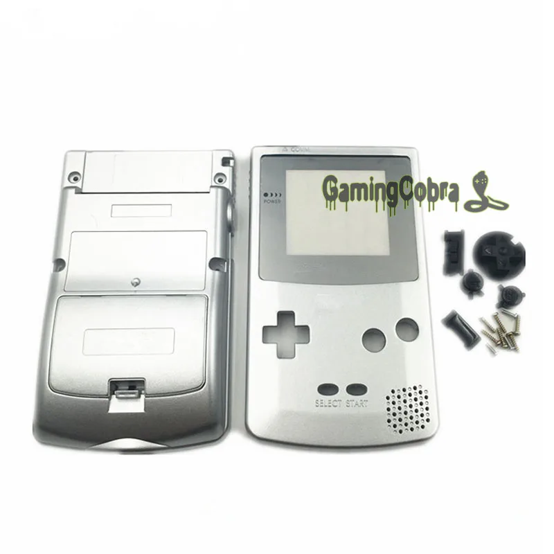 Серебряный сменный комплект чехол с полным корпусом для Nintendo Game Boy Color GBC |