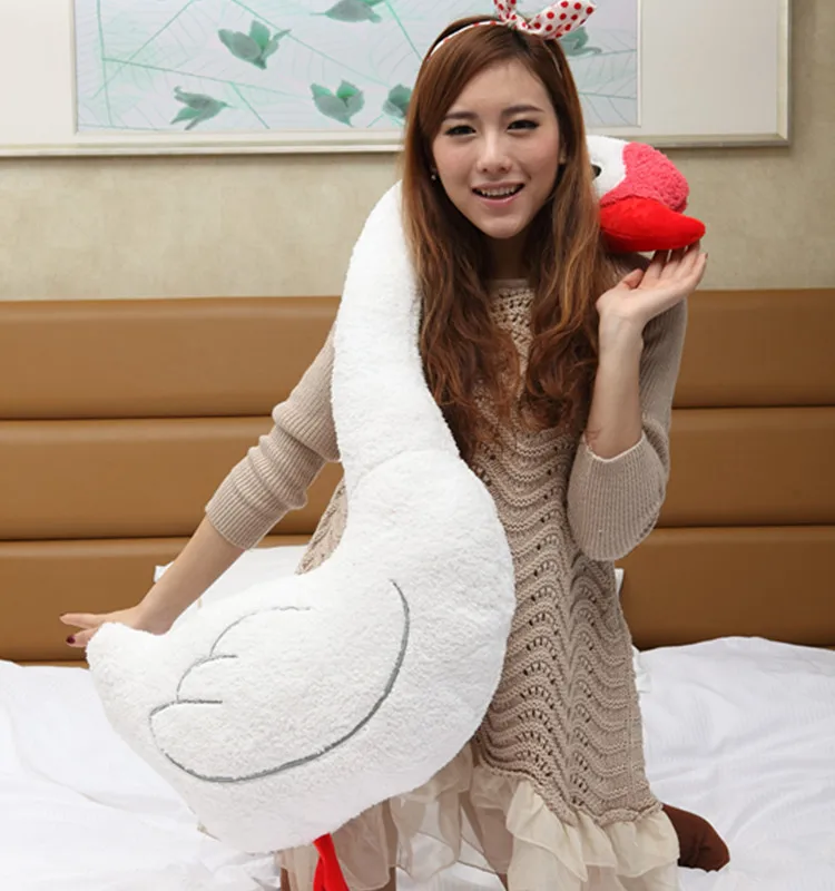 

creative plush swan pillow lovely white swan toy wedding gift doll about 118cm 0414