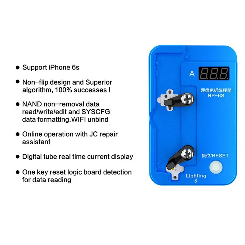 Неудаляемый программатор NAND на жесткий диск для iPhone 6S 6SP 7G 7P 8G 8P X XR XS XSMAX считывание