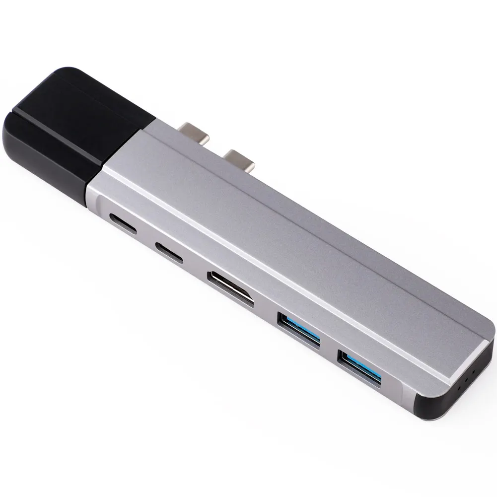1 шт. два порта USB C концентратор к HDMI 4K с TF SD ридер слот адаптер для MacBook Pro/Air новое
