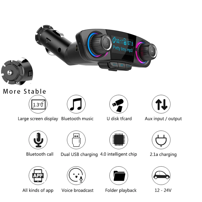 Новинка 2019 Автомобильный MP3 плеер fm передатчик Bluetooth 4 0 Handsfree автомобильные наборы