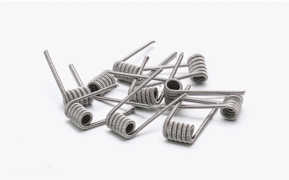 Volcanee 10 шт. Alien Clapton Плавленая Clapton Катушка Провода Предварительно Построенная катушка NI80 SS316L A1 предварительно изготовленная обмоточная катушка DIY RDA нагревательное сопротивление