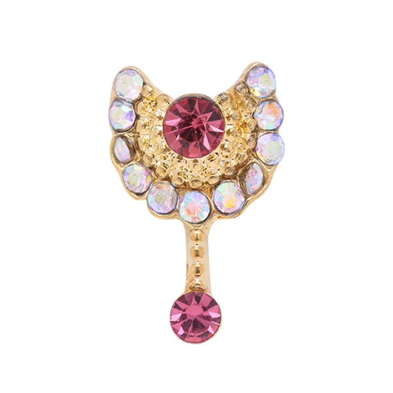 5 шт./упак. Сияющий ногтей Стразы шпильки хрустальные камни красного и зеленого