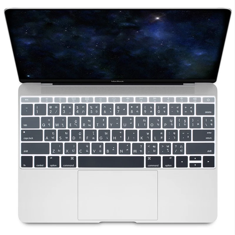HRH тонкий США тайский силиконовый чехол для клавиатуры для MacBook Pro 13 дюймов A1708( версия без сенсорной панели) для Macbook 1" A1534
