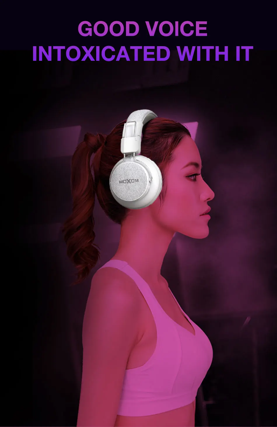 MOXOM Bluetooth наушники Беспроводная гарнитура наушники с микрофоном TF карта для телефона музыка складные регулируемые наушники