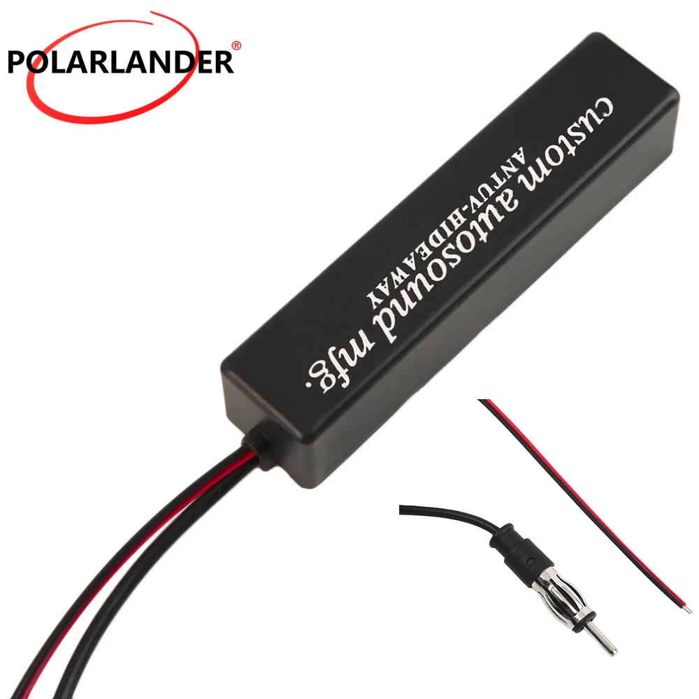 Universal Auto Car Radio FM Antenna Signal Enhance Device 12V Booster Amp Amplifier for Marine Vehicle Boat RV | Автомобили и