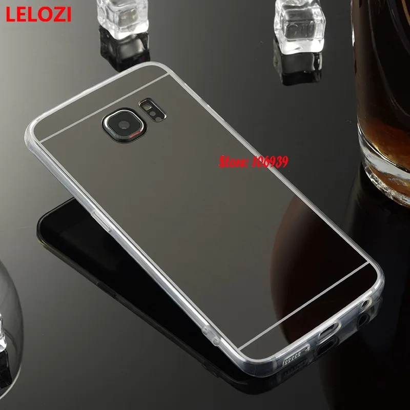 Lelozi гальванических мягкий ТПУ зеркало телефон Coque capinha случае Fundas чехол для Samsung