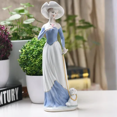 Style 15 Европейские Керамические красивые статуэтки, украшение для домашнего интерьера, украшение в стиле вестерн, фарфор для девушек, украшение ручной работы, свадебный подарок - Цвет: Style 15