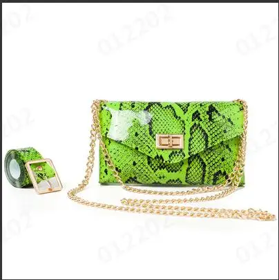 Pu Leahter Waist Bag Famal Fashion Waist Belt Women Waist Pack Serpentine Fanny Pack Leather Fashion Snake Skin Waist bag