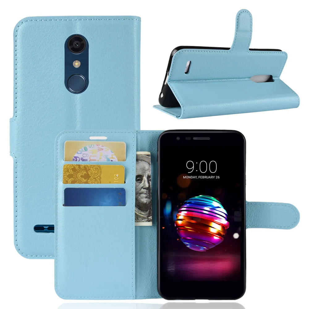 Чехол для LG K11 кожаный деловой чехол с текстурой личи 2018 5 3 дюйма противоударный