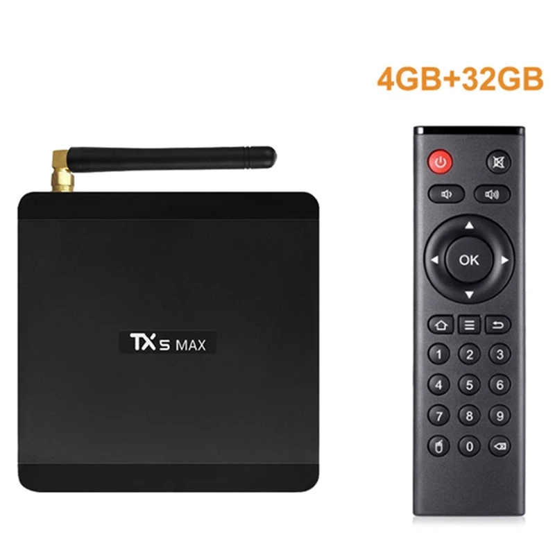 Tx5 Max 4 Гб Ddr4 Ram 32 Rom Smart Tv Box Android 8 1 Amlogic S905X2 4K медиаплеер четырехъядерный 1000M 2 4G &amp 5G