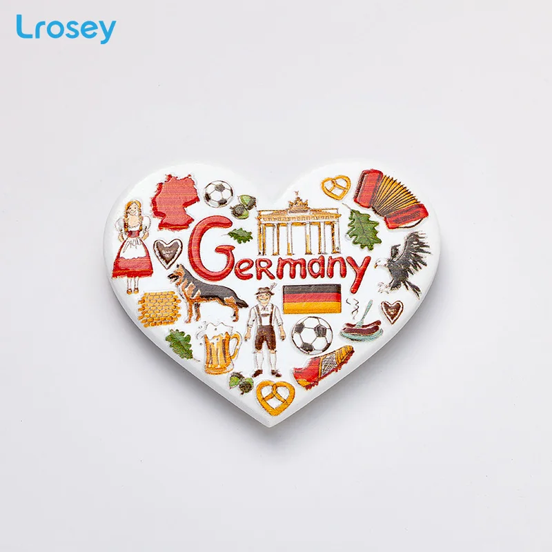 Germany Любовь магнит на холодильник сувенирные магниты для холодильников для кухонного декора полимерное украшение для дома аксессуары ретро держатель сообщений - Цвет: Germany