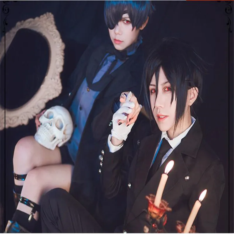 Аниме Черный Дворецкий Косплей Cotumes Ciel Phantomhive Demon Devil черный унисекс косплей наряд