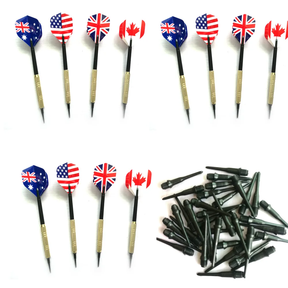 12X Soft Tip Darts 36 Extra Tips for Electronic Dartboard Game Sports