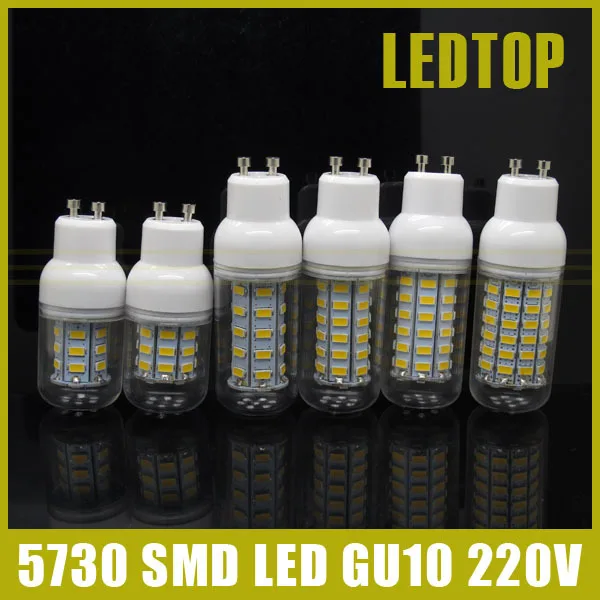 CE Rohs 5730 SMD GU10 Светодиодный светильник 9 Вт 10 Вт 12 Вт 15 Вт 20 Вт 25 Вт AC 220 В ультра яркий 5730SMD светодиодный светильник-кукуруза люстра