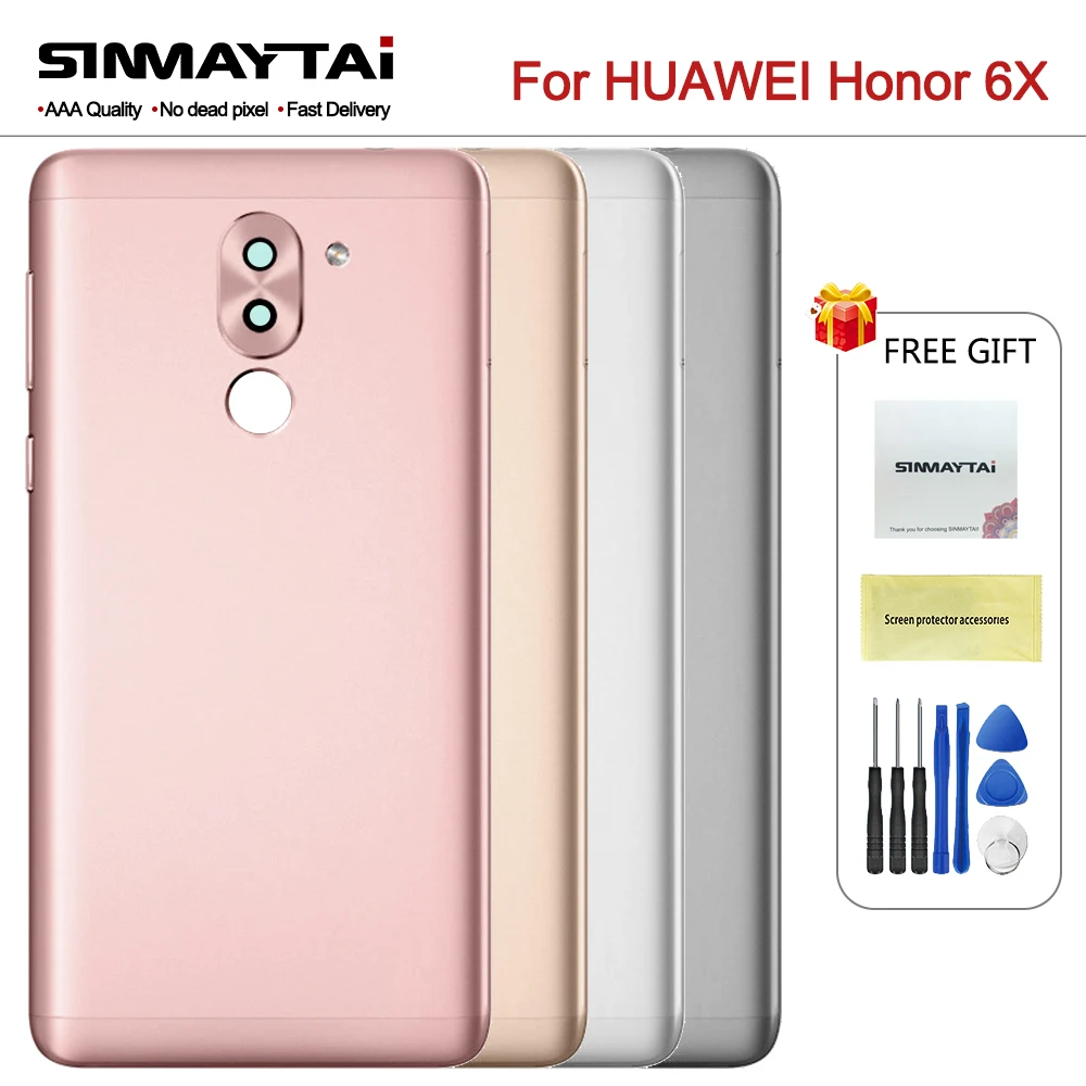 Для huawei Honor 6X Батарея крышка GR5 задняя Корпус для huawei Honor 6X Батарея на домашнию Дверь чехол Замена