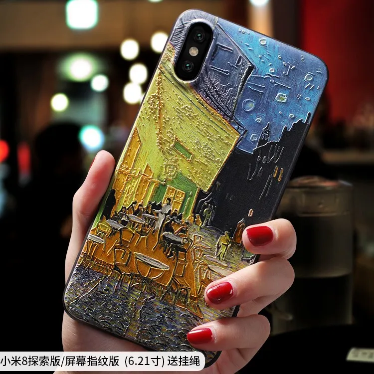 Винтажный рельефный чехол с изображением звездной ночи для Xiaomi mi 8, mi 8 SE, mi 8 PRO, mi 8se, mi 8 Lite mi 8 lite, чехол