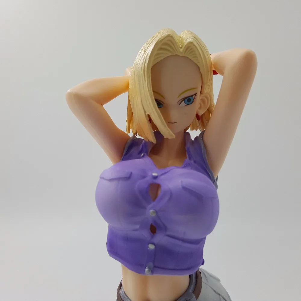 

Dragon ball Z Android 18 PVC Action Figures lazuli Anime Dragon Ball Super Android 18 Sexy Figurine Model Toys 180mm