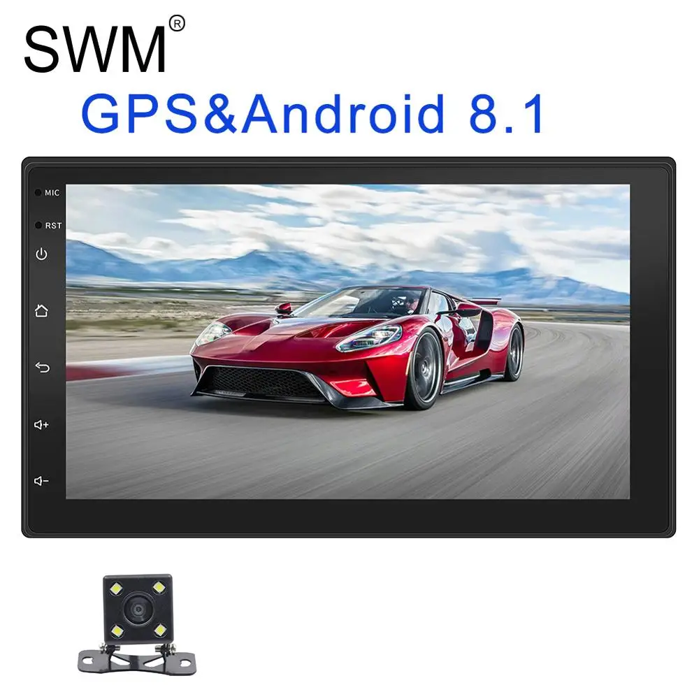 SWM gps Автомагнитола 2 Din Android 8 1 Авторадио 7 &quot 2din мультимедиа MP5 плеер сенсорный