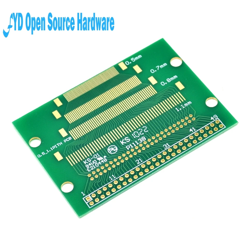

5pcs/lot FPC 50PIN DIP adapter board FFC turn 2.54 TFT LCD seat 1mm 0.5mm
