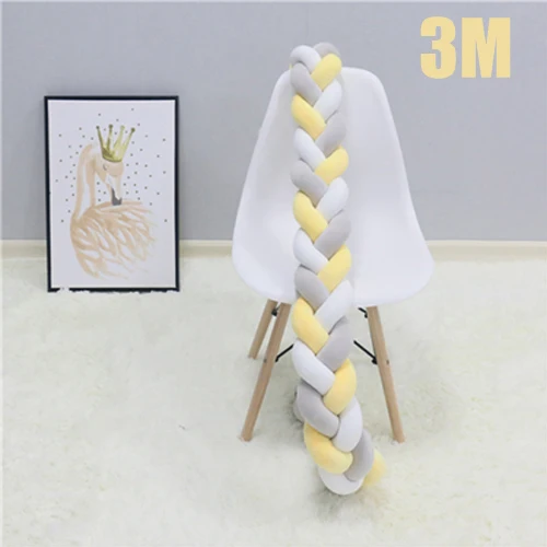 Thicken Color3 3M IMBABY 2 м/3 м noary узел новорожденный бампер детская кроватка сторона Длинная завязанная коса подушка детская кровать бампер в кроватку Младенческая Детская комната Декор - Цвет: Thicken Color3 3M