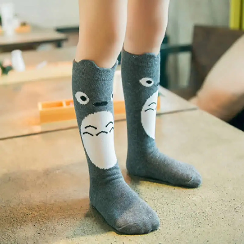 Хлопковые детские носки до колена милые Мультяшные Необычные теплые из ЭВА
