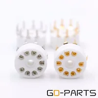 SMAKN 5 PCS Ceramic Gold Plated 9pin B9A PCB Mount Tube Socket for 12AX7//ECC83//12AT7//6DJ8
