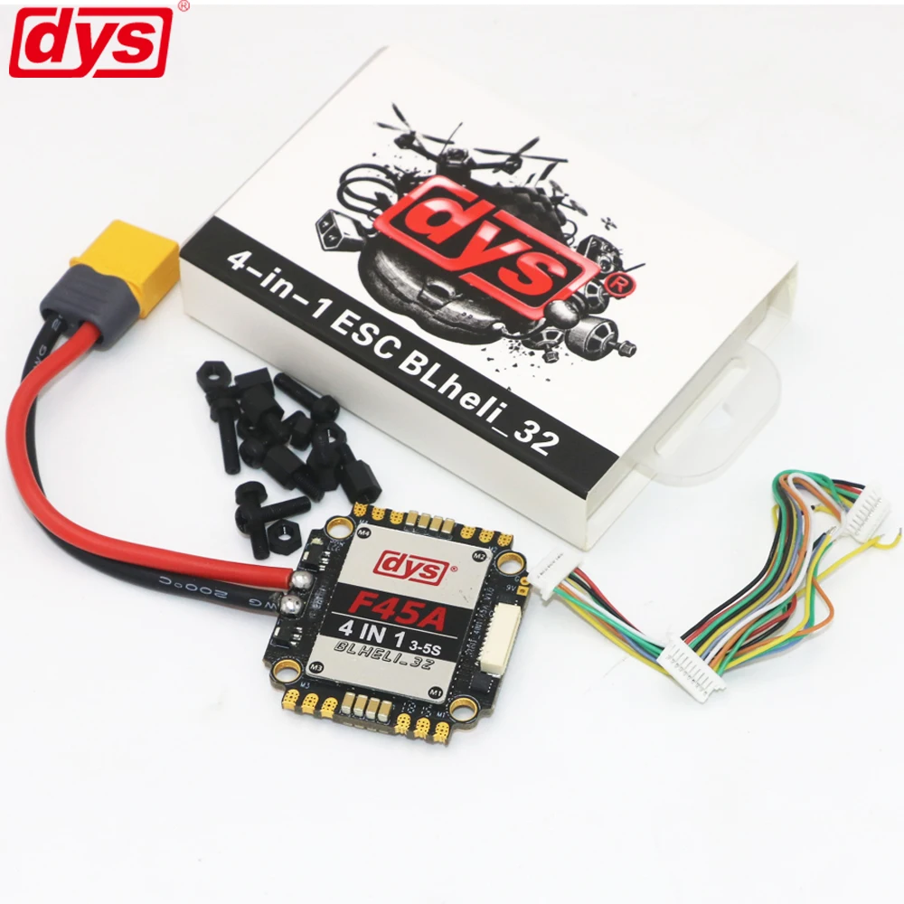 DYS Ария F45A 4in1 Blheli_32 3 ~ 5S 45A Brushless ESC и F4 PRO V2 Betaflight полета Управление с выходом 5 V/3A 9В/1.2A