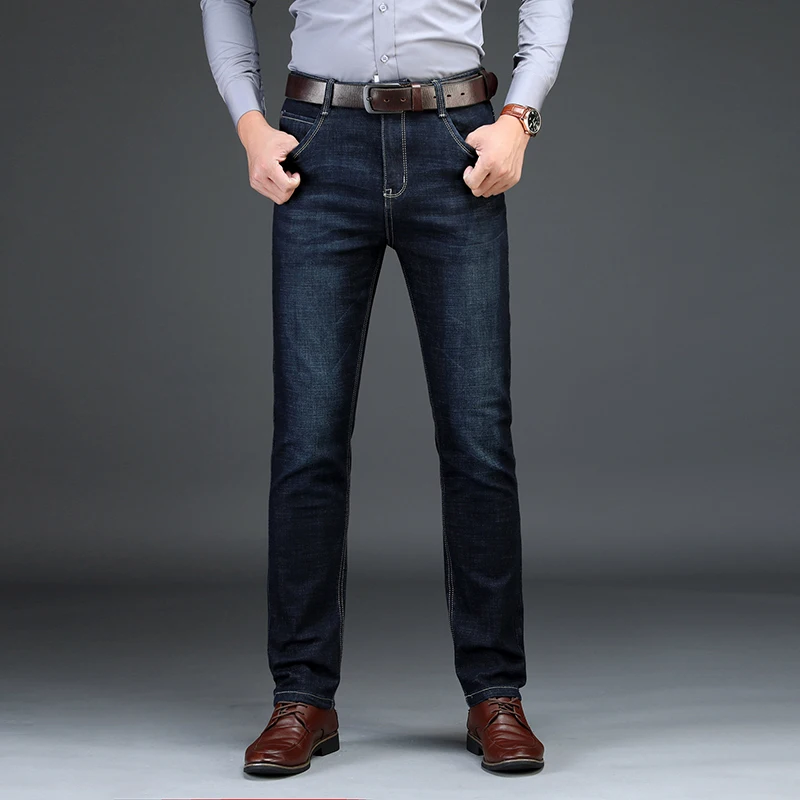 2019 New Brand Men's Casual Jeans Elasticity Cotton Fabric Slim Regular Fit | Мужская одежда