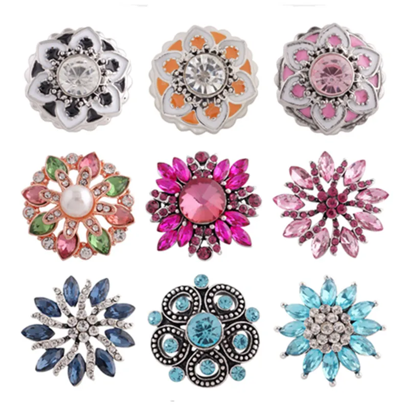 Partnerbeads панк Цветочная застежка со стразами ювелирные изделия DIY модный браслет