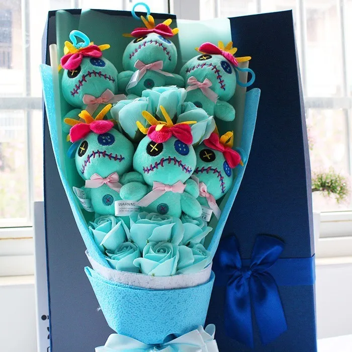 Симпатичная плюшевая кукла Лило и Ститч игрушки Stich Scrump мягкий скрапбук цветок