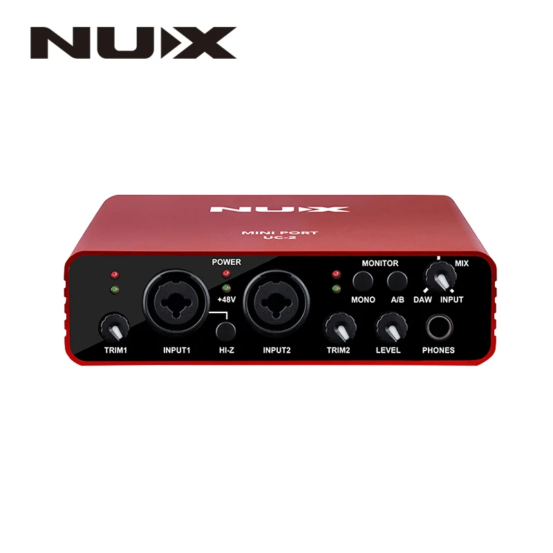 NUX UC 2 мини порт USB аудио интерфейс XLR 6 35 мм вход выход для микрофона MIDI инструмент