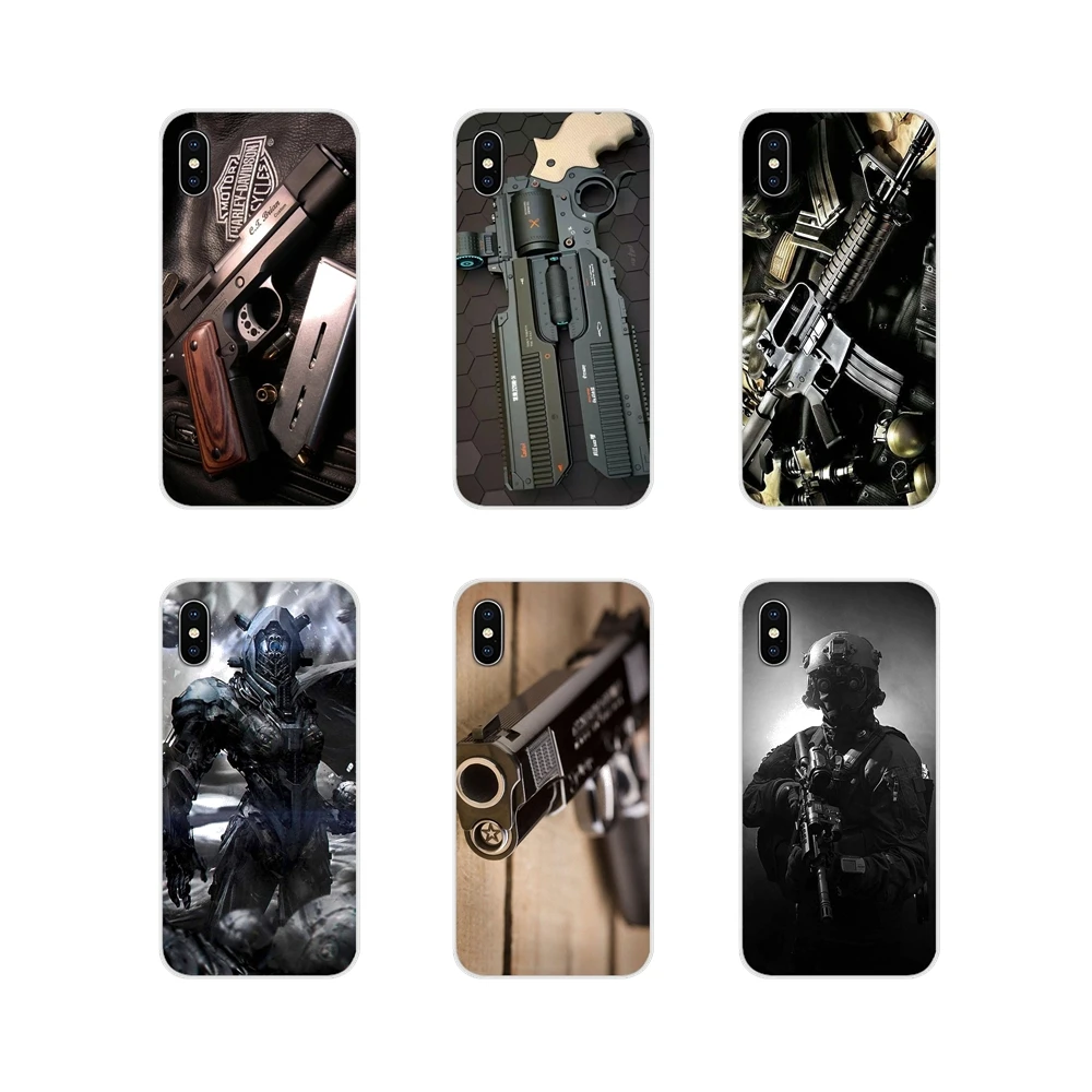 Army Fan Weapons Guns For Huawei Nova 2 3 2i 3i Y6 Y7 Y9 Prime Pro GR3 GR5 2017 2018 2019 Y5II Y6II Transparent Soft Shell Cases | Мобильные