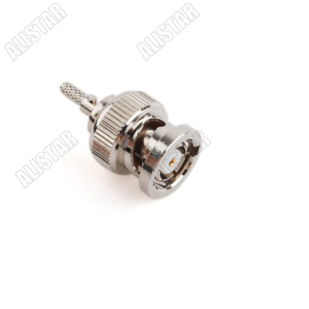 RP BNC прямой обжимной соединитель для RG174 RG316 RG178 RG179 коаксиальный кабель