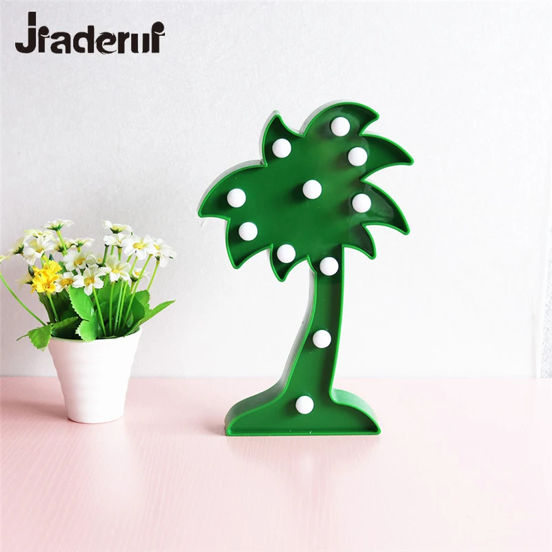 Jiaderui Новый 3D светодиодный кокосовой пальмы ночник ребенок Спальня дома