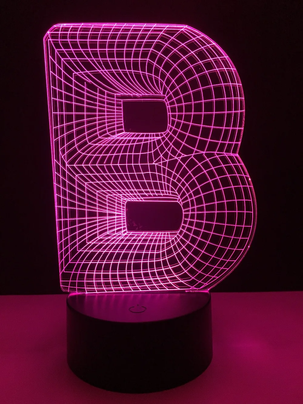 3D lampara letter B LED Lamp 7 color change Desk Table Bulb USB Touch Switch Remote Controller house decoration DIY name set | Лампы и