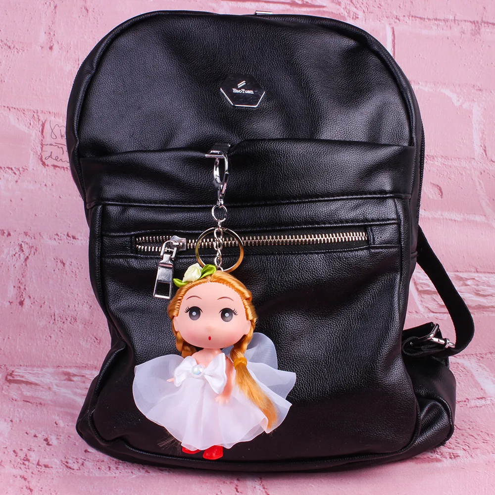 Новинка 2019 корейская версия Мини Милая Модная Кукла Брелок двойной конский хвост