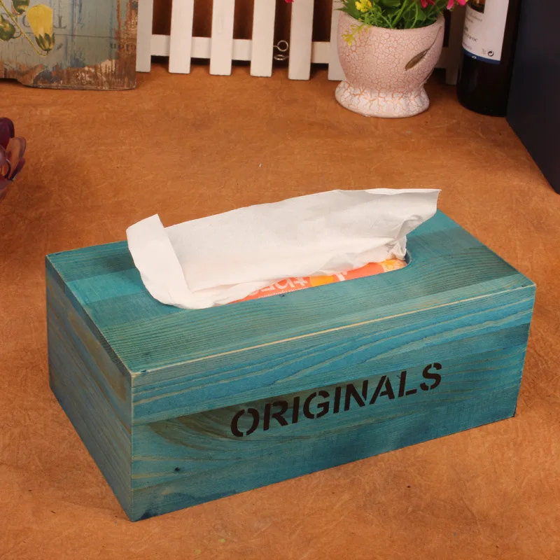Solid wood tray old retro restaurant car multi-function tissue box | Автомобили и мотоциклы