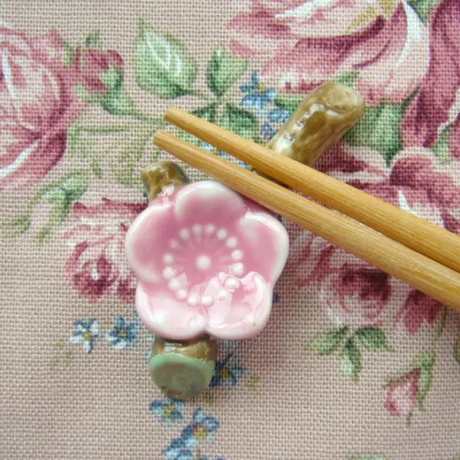 

Free shipping 100pcs/lot=50sets/lot Factory directly sale Wedding gift Cherry Blossom Chopstick Holder party favors SN1409